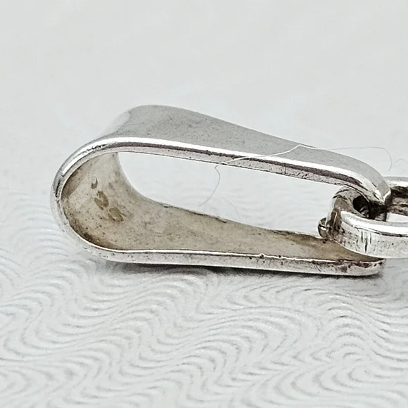 Silpada Very Rare Sterling Silver Square Black Onyx Stone Inlays Pendant HS028 - Picture 12 of 15